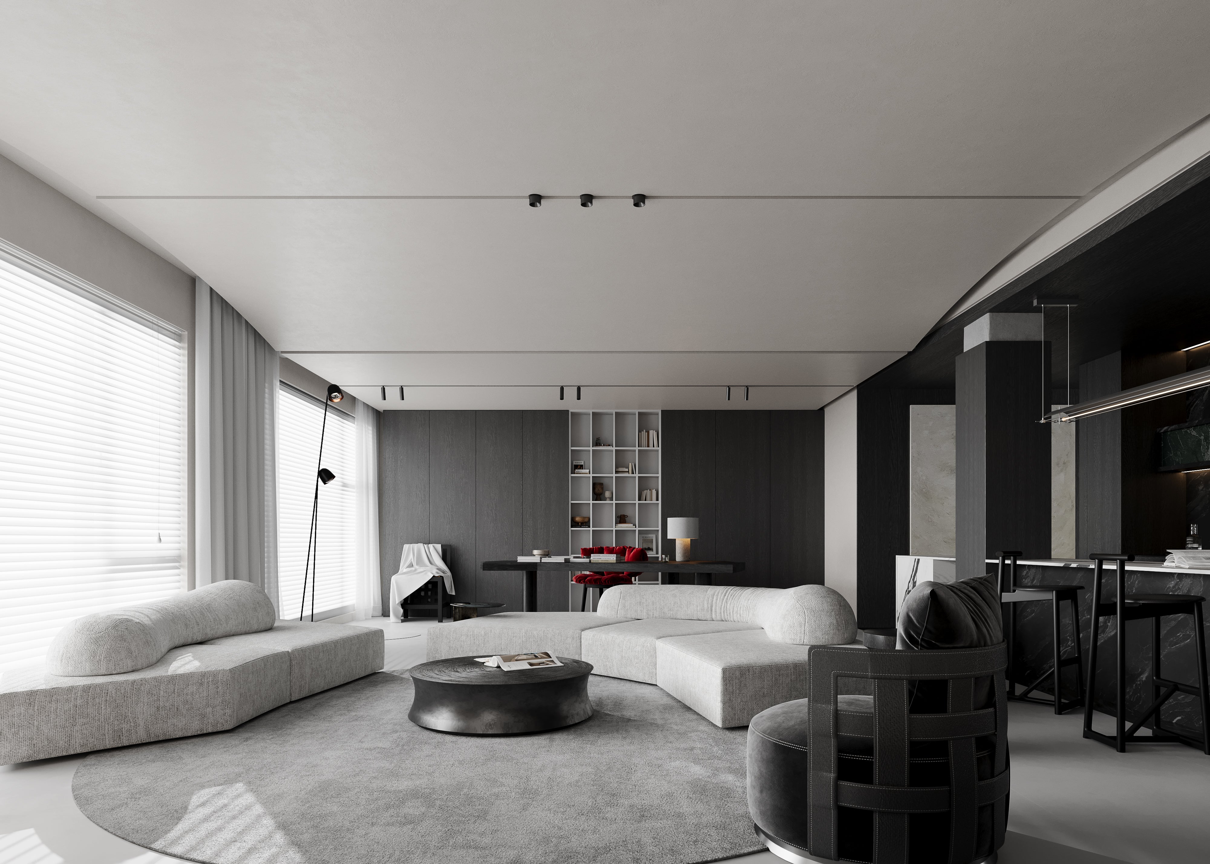 黑白灰平层客厅